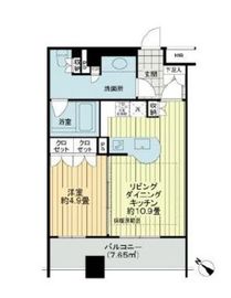 ウィズウィース渋谷神南 N棟 4階 間取り図