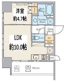 クレストコート両国 201 間取り図