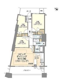 ザ・タワー＆パークス田園都市溝の口 4階 間取り図