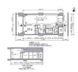 東雲キャナルコートCODAN 16-1407 間取り図