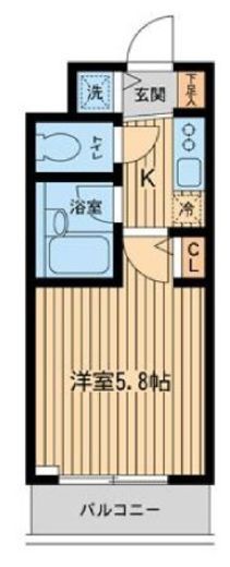 ザ・パーククロス市ヶ谷 110 間取り図