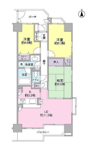 東急ドエルアルス南砂サルーテ 5階 間取り図