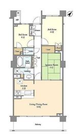ブローテ大倉山 206 間取り図