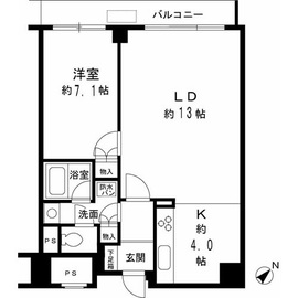 ルシマン月島 1001 間取り図