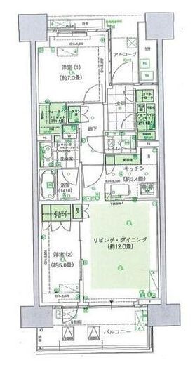 HARUMI FLAG PARK VILLAGE (晴海フラッグ パークヴィレッジ) 17階 間取り図