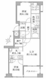 ブリリア目黒東山 2階 間取り図