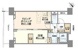 HARUMI FLAG SUN VILLAGE (晴海フラッグ サンヴィレッジ) 8階 間取り図