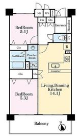 リバーパーク汐入はなみずき通り北七番館 1階 間取り図