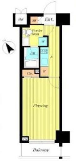 ステージグランデ茅場町 6階 間取り図