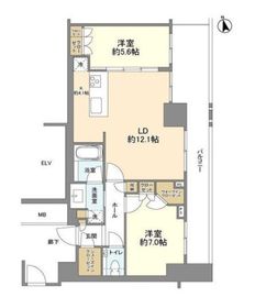 ブランズ麻布狸穴町 5階 間取り図