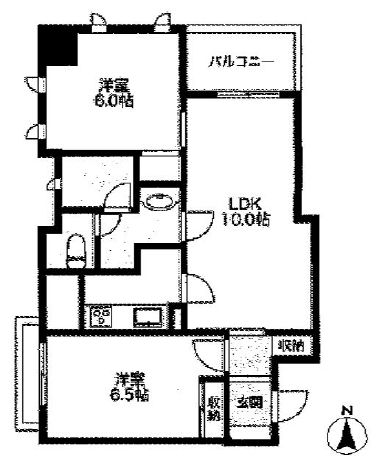 エスティメゾン五反田 406 間取り図
