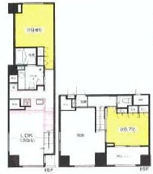 リブレ東新宿 1907 間取り図