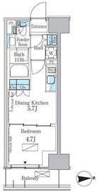 パークアクシス新宿百人町 125 間取り図