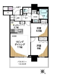 ブリリア有明シティタワー 30階 間取り図