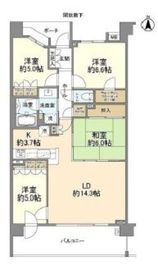 パークスクエア二子多摩川 2階 間取り図