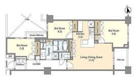 ブランズ牛込柳町 6階 間取り図