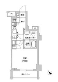 メトロステージ上野 402 間取り図