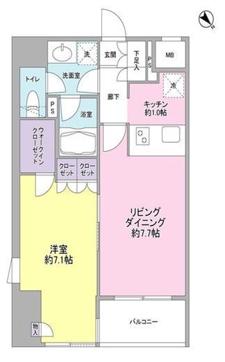 ルメイユ横浜関内 501 間取り図