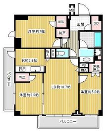 プレミアスイート外苑の杜 5階 間取り図