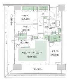 HARUMI FLAG PARK VILLAGE (晴海フラッグ パークヴィレッジ) 2階 間取り図