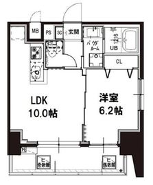 メゾンドアーク南大井 4階 間取り図