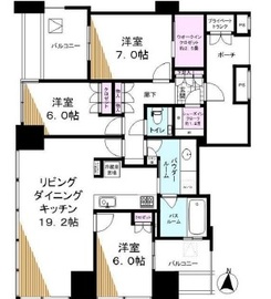 ワールドシティタワーズ キャピタルタワー 27階 間取り図