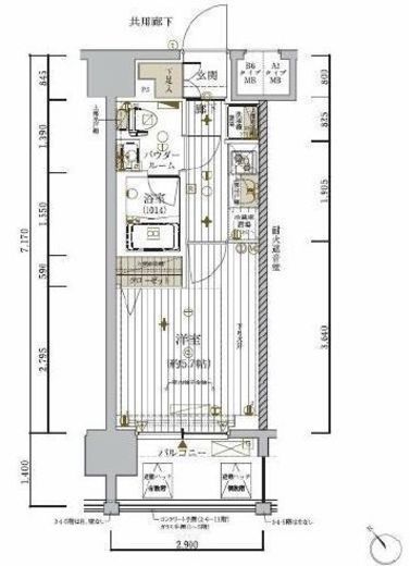 メインステージ東神奈川 7階 間取り図