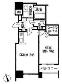ファミール新宿グランスイートタワー 7階 間取り図
