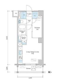 デュオフラッツ篠崎 406 間取り図