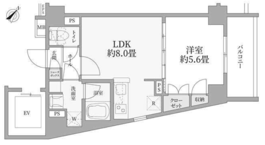 アクサス代々木公園 3階 間取り図