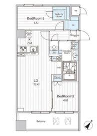 ビエラコート日本橋久松町 3000 間取り図