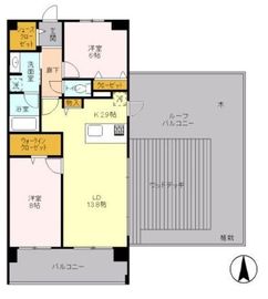 ロイヤルパークス梅島 513 間取り図