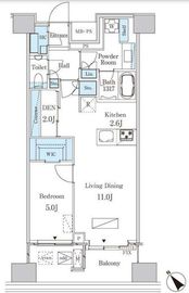 レガシス中目黒 1302 間取り図