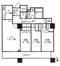 白金タワー 37階 間取り図