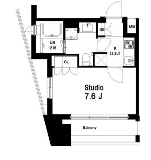 中目黒ウエスト 602 間取り図