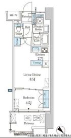 レガシス中目黒 307 間取り図