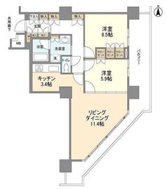 豊洲シエルタワー 22階 間取り図