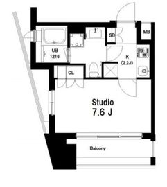 中目黒ウエスト 1202 間取り図