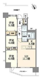 ジオ・イニシア田端 8階 間取り図