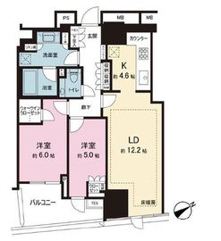 プラウド代官山フロント 3階 間取り図