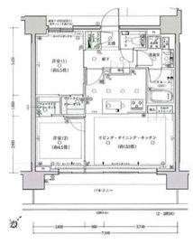 クリオ横濱生麦アーバンマークス 4階 間取り図