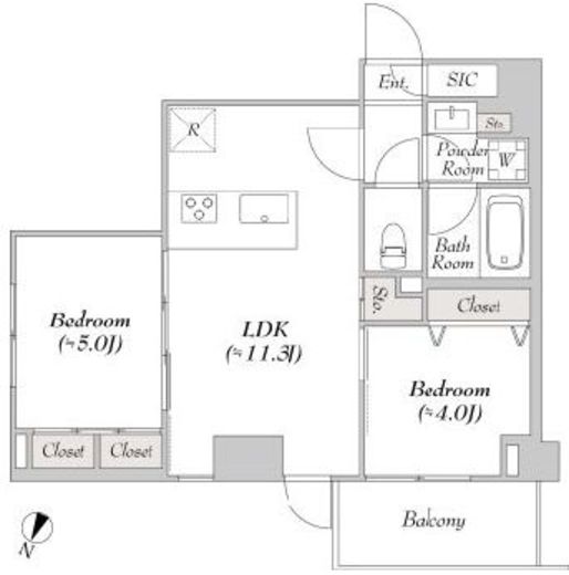 ルミーク本町ウェスト 201 間取り図