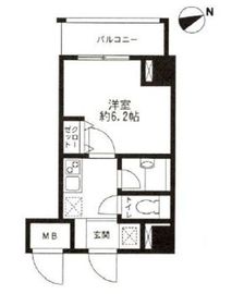 レジディア東品川 412 間取り図