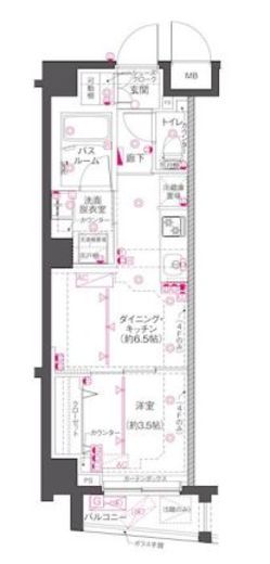 ZOOM渋谷笹塚Second 2階 間取り図