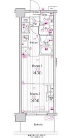 ガーラ・アヴェニュー元住吉 5階 間取り図