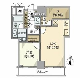 品川タワーフェイス 18階 間取り図