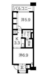 シティコート目黒 3-211 間取り図