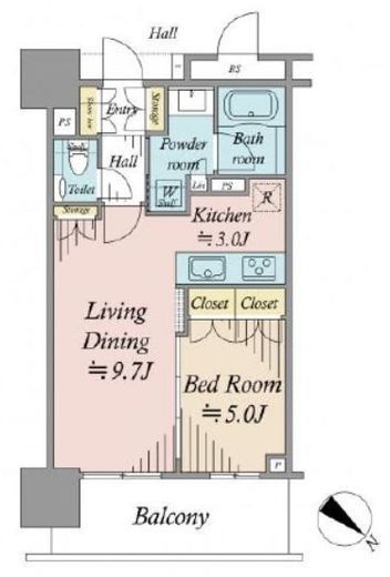ブランズタワー豊洲 38階 間取り図