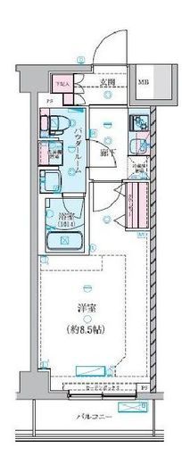 GENOVIA川崎鈴木町skygarden 6階 間取り図