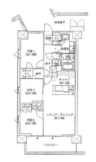 ザ・パークハウス横浜川和町テラス 10階 間取り図